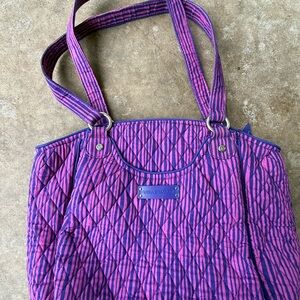 Y2K 2000s *Retired Pattern* Impressionista Striped Vera Bradley Quilted Tote